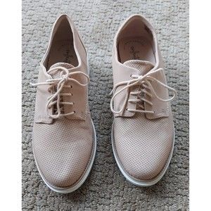 Clarks Collection Women Sharon Crystal Oxford  Wedge Suede Leather Shoes 9.5 W